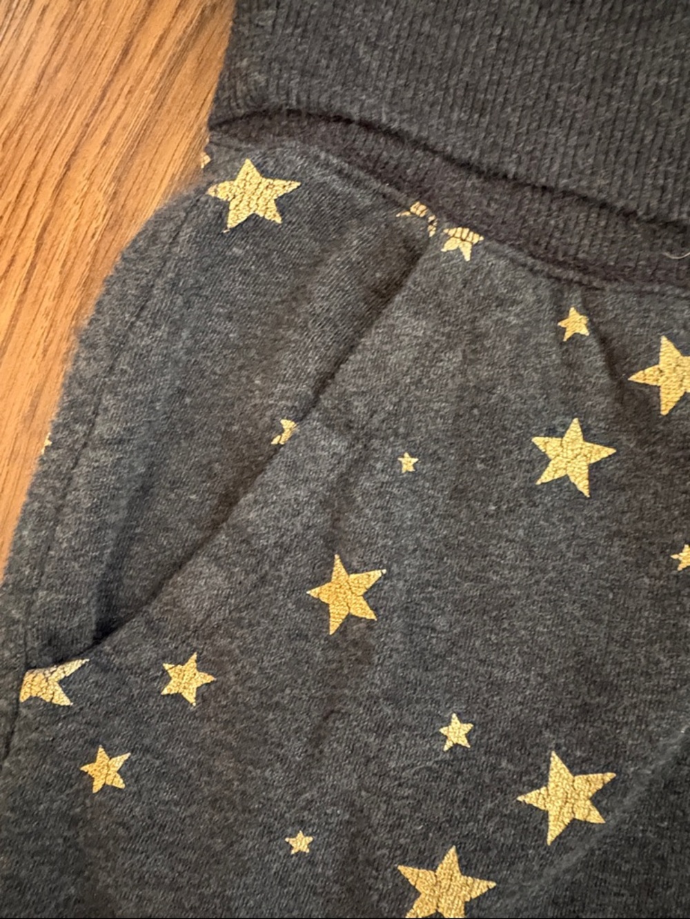 Aerie Black Joggers with Gold Star Print - Picture 4 of 9